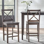 Set Of 2 30" Virginia Cross Back Chairs Espresso - Buylateral New. Price: $95.99.