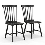 Set Of 2 Windsor Dining Chairs With High Spindle Back-black Color: New. Price: $197.48.