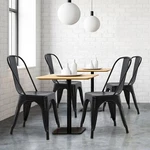 Dining Chairs Set Of 4 Metal Outdoor Indoor Side Stackable Bistro New. Price: $118.12.