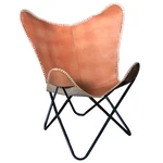 97HS Hilason Genuine Leather Butterfly Chair Folding Lounge Modern Sling Accent New. Price: $239.99.