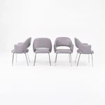 2018 Set Of Four Nightingale Corp Grey Leather Tonik Dining Arm Chair Vinyl Used. Price: $1600.00.