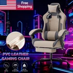 Gaming Chair With Massage,ergonomic Pc Computer Footrest Comfortable New. Price: $69.99.