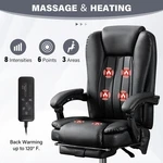 Office Massage Chair Heated Vibration Points Reclining Desk With Footrest New. Price: $179.99.