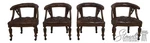 L72264: Set Of Maitland Smith Gentry Tufted Leather Game Chairs New Used. Price: $4895.00.