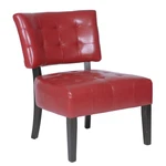 Roundhill Furniture Blended Leather Tufted Accent Chair Oversized Seating Red New. Price: $175.98.