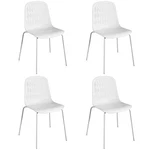 Km Legend Modern Chairs With Metal For Living, Room, Kitchen, Set Of 4 - White Used. Price: $155.13.