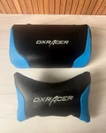 Dxracer Headrest & Lumbar Pillow Set Blue Black Gaming Chair Cushions Used. Price: $37.77.
