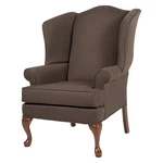 Pemberly Brown Fabric Traditional Wing Back Accent Chair New. Price: $796.73.