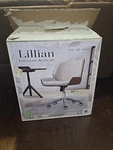 Lillian August Ciara Bentwood Walnut Veneer Frame Office Chair Cream New. Price: $199.95.