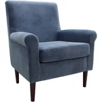 Fox Hill Trading Ellis 17.5"H Fabric Rolled Arm Lounge Chair Blue New. Price: $257.99.