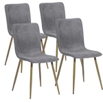Furniturer Modern Style Dining Chairs Set Of 4 Comfy Side With Fabric Open. Price: $162.45.