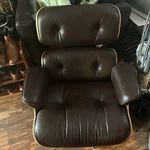 Eames Lounge Chair By Herman Millerand Ottoman Brown Leather Wood Mid-century Used. Price: $5000.00.