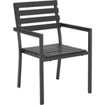 Global Industrial Stackable Outdoor Dining Arm Chair Black 4 Pack New. Price: $751.78.