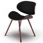 Simpli Home Marana Mid Century Modern Faux Leather Dining Chair Black New. Price: $210.28.