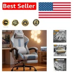 Modern Mist-blue Gaming Chair With Cloud-like Comfort And Footrest Functionality New. Price: $163.98.