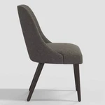 Geller Modern Dining Chair Textured Linen Zuma Charcoal - Threshold: Espresso New. Price: $179.99.