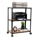 Mind Reader Multipurpose Rolling Cart 3 Tiers Office Storage Organizer - Brown Open. Price: $42.06.