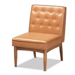 Baxton Studio Riordan Tan And Walnut Brown Finished Wood Dining Chair New. Price: $213.78.