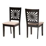 Baxton Studio Olympia Beige Fabric And Espresso Brown Wood Dining Chair New. Price: $161.72.