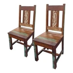 Moti Trinidad 42" Reclaimed Solid Wood Dining Chair Multi-color Set Of New. Price: $549.99.