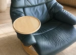Ekornes Stressless Swing Table 12" Diameter Wood Right Hand Side Seated Used. Price: $149.99.