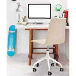 Urban Shop Rolling Linen Swivel Chair, Gray *distressed Pkg New. Price: $61.99.
