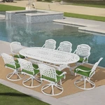 9-PIECE Outdoor Patio Furniture Dining Set Cast Aluminum Conversation Chair New. Price: $1895.99.
