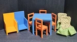 Ikea Doll Kitchen Furniture 1 Table 5 Orange Blue Set Lot 9 Items Used. Price: $28.89.