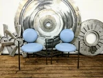 Iconic Vintage Pair Moon Chairs By Stanley Jay Friedman Brueton Postmodern Mcm Unspecified. Price: $1326.00.