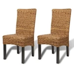 Dining Chairs Accent Side For Kitchen Abaca And Solid Wood Mango Vidaxl New. Price: $274.99.
