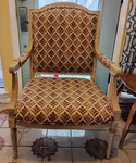 Ethan Allen French Country Armchair Vintage Accent Used. Price: $155.00.