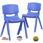 Flash Furniture Whitney Pack Blue Plastic Stackable School Chair With 13.25" New. Price: $109.16.