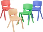 Flash Furniture Whitney 4 Pack Plastic Stackable School Chairs 13.25" Seat New. Price: $129.00.