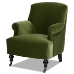 Eloise 30" Pleated Sock Accent Armchair Olive Green Performance Velvet New. Price: $641.47.