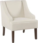 Upholstered Classic Swoop Accent Chair Home Cor,warm Ivory New. Price: $308.99.