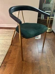 Lumisource Vanessa Contemporary Chair In Green Velvet X4 Used. Price: $600.00.