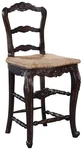 French Country Bar Stool With Rattan Seat Eurolux Home New. Price: $1009.00.