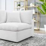 Modway Commix Down Filled Performance Velvet Corner Chair In White New. Price: $629.99.