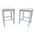 Carolina Classics Set Of 2 Tristan Backless Counter Stool Antique White New. Price: $83.15.