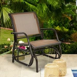 Costway Outdoor Single Swing Glider Rocking Chair Armrest Garden Porch Open. Price: $143.99.