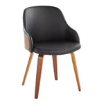 Lumisource Bacci Chair, Walnut Wood/black Ch-bcciwlpubk New. Price: $204.99.