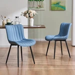 Younuoke Blue Dining Chairs Set Of 2 Mid-century Modern Kitchen & Open. Price: $259.99.