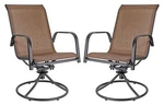 Garden Elements Swivel Rocker Patio Chair, Brown Espresso Finish (pack 2) New. Price: $199.99.