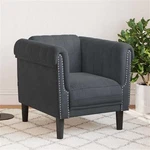 Bowery Hill Contemporary Single Sofa Chair Dark Grey Velvet New. Price: $145.59.