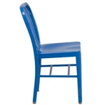 Flash Furniture Metal Vertical Slat Back Dining Side Chair Blue New. Price: $129.99.