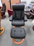 Fjords Scansit Large Recliner Comfort Chair - Black Leather Hjellegjerde New. Price: $1595.00.