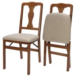 Stakmore Queen Anne Wooden Folding Chair With Padded Seat, Set Of 2 (open Box). Price: $128.35.