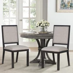 Upholstered Wood Dining Chairs Set Of 2, Kitchen With Back, 19 Inc New. Price: $120.99.