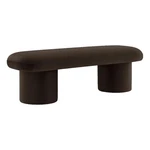 Maklaine Contemporary Performance Velvet Upholstered Bench Chocolate Brown New. Price: $274.43.