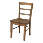 International Concepts Set Of Two Madrid Ladderback Chairs Pecan New. Price: $219.99.